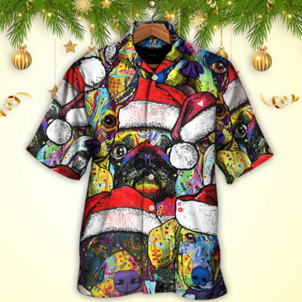 Christmas Dog Colorful Draw With Love - Hawaiian Shirt - Owl Ohh - Owl Ohh