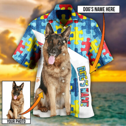 German Shepherd My Lovely Dog Custom Photo Personalized - Hawaiian Shirt - Owl Ohh - Owl Ohh