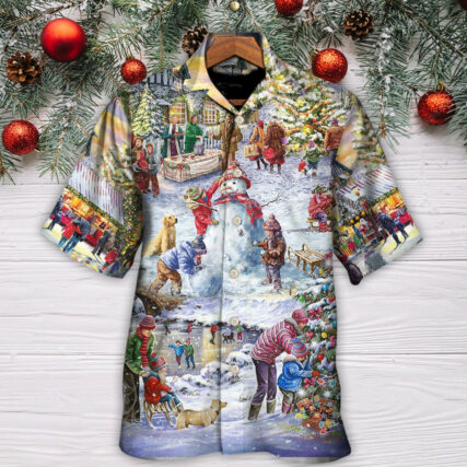 Christmas Winter Holiday Santa Claus Is Coming - Hawaiian Shirt - Owl Ohh for men and women, kids - Owl Ohh