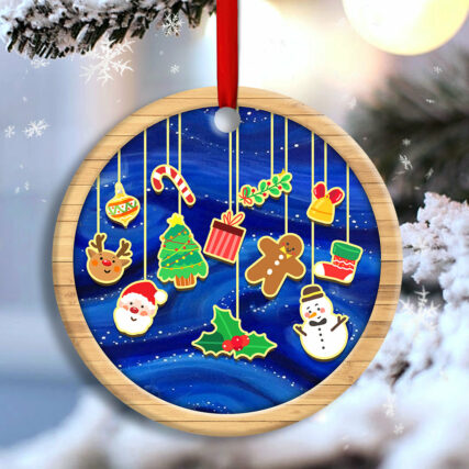 Christmas Santa Merry Xmas And Happy New Year Custom Photo Personalized - Circle Ornament - Owl Ohh - Owl Ohh