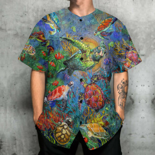 Turtle Have A Turtley Awesome Day - Baseball Jersey - Owl Ohh - Owl Ohh