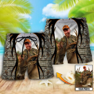 Hunting Lover Cool Pattern Custom Photo - Beach Short - Owl Ohh - Owl Ohh