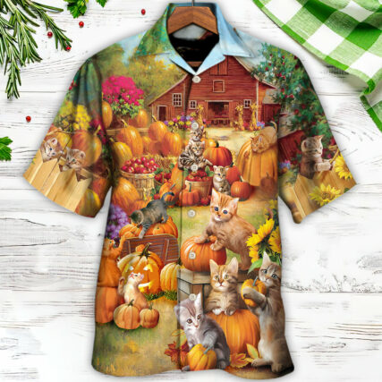 Thanksgiving Cat Wish You Happy Thanksgiving - Hawaiian Shirt - Owl Ohh for men and women, kids - Owl Ohh