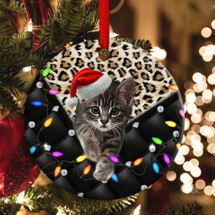 Christmas Cat Lover So Amazing Black Style - Circle Ornament - Owl Ohh - Owl Ohh