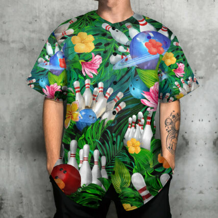 Bowling What Happens At Bowling - Baseball Jersey - Owl Ohh - Owl Ohh
