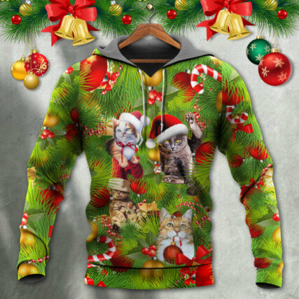 Christmas Cat It's Lazy Day - Hoodie - Owl Ohh - Owl Ohh