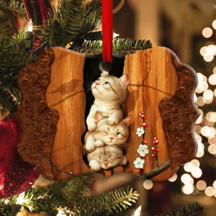 Cat Kitten Happy Life - Horizontal Ornament - Owl Ohh - Owl Ohh