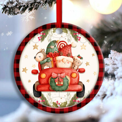 Christmas Merry Christmas Magic Of Christmas Custom Photo Personalized - Circle Ornament - Owl Ohh - Owl Ohh