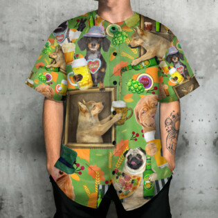 Beer Dog Loves Beer Every Day - Baseball Jersey - Owl Ohh - Owl Ohh