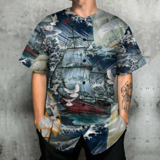 Sailing Dove Love Big Wave - Baseball Jersey - Owl Ohh - Owl Ohh