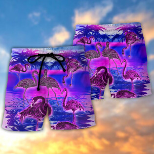 Flamingo - Be A Flamingo In A Flock Of Pigeons - Beach Short - Owl Ohh - Owl Ohh