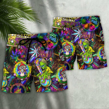 Hippie Alien Peace Life Color Stunning Amazing Style - Beach Short - Owl Ohh - Owl Ohh