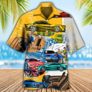 Car Auto Detailing Automobile Center - Hawaiian Shirt - Owl Ohh - Owl Ohh