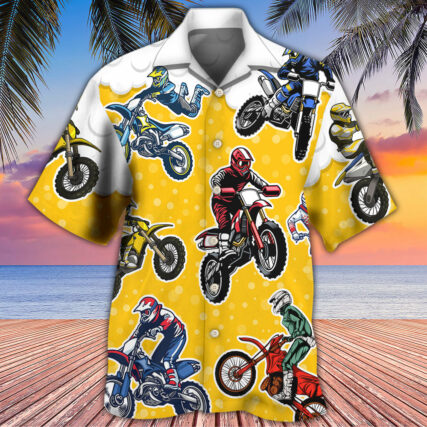 Beer I Like Beer And Motocross Style - Hawaiian Shirt - Owl Ohh - Owl Ohh