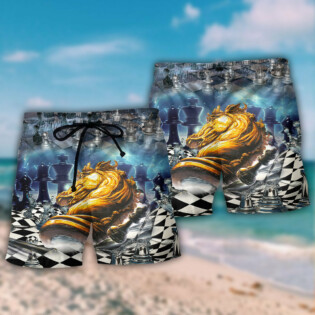 Chess Amazing Power Of The Knights - Beach Short - Owl Ohh - Owl Ohh