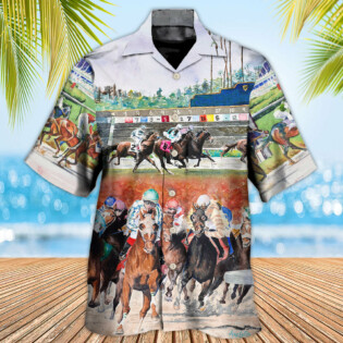 Horse Racing Wild Power - Hawaiian Shirt - Owl Ohh - Owl Ohh