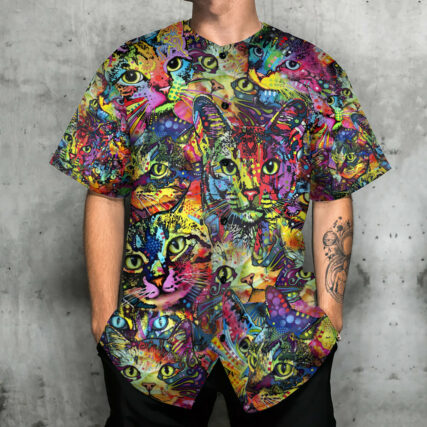 Cat Art Lover Cat Style - Baseball Jersey - Owl Ohh - Owl Ohh