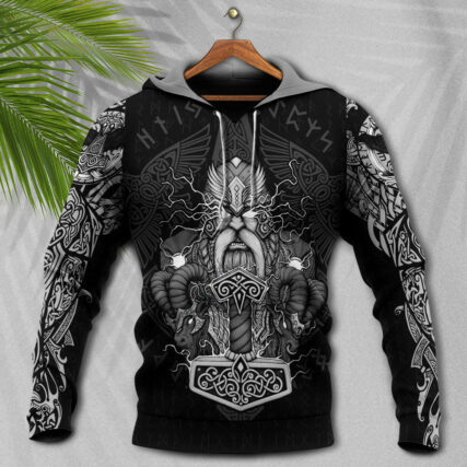 Viking Warrior Thor God Of Thunder - Hoodie - Owl Ohh - Owl Ohh