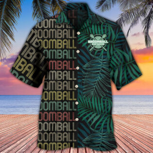 Broomball Is My Passion Tropical Leaf - Hawaiian Shirt - Owl Ohh - Owl Ohh