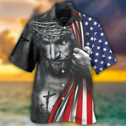 Jesus America One Nation Under God - Hawaiian Shirt - Owl Ohh - Owl Ohh