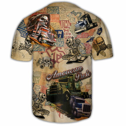 Skull Love Life American Pride - Baseball Jersey - Owl Ohh - Owl Ohh