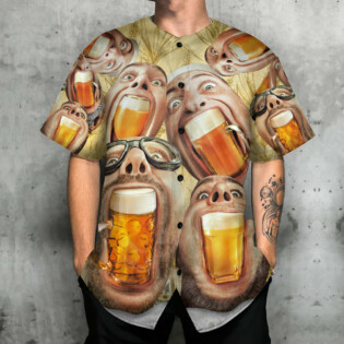 Beer Wish You Were Beer - Baseball Jersey - Owl Ohh - Owl Ohh