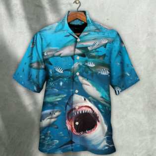 Shark That Hunt in Packs - Hawaiian Shirt - Owl Ohh for men and women, kids - Owl Ohh