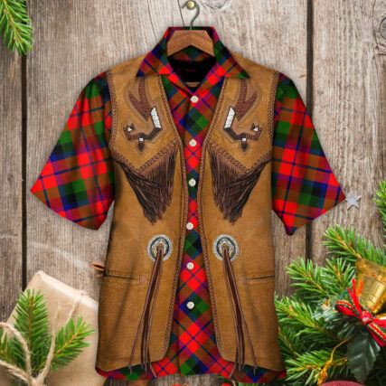 Christmas Santa Vintage Fringe Leather Suede Vest - Hawaiian Shirt - Owl Ohh - Owl Ohh