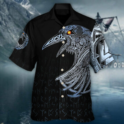 Viking Huginn And Muninn Birds Norse - Hawaiian Shirt - Owl Ohh - Owl Ohh
