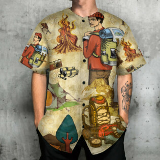 Camping Love Life Art Style - Baseball Jersey - Owl Ohh - Owl Ohh