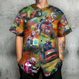 Car Racing Color Love Racing Style - Baseball Jersey - Owl Ohh - Owl Ohh