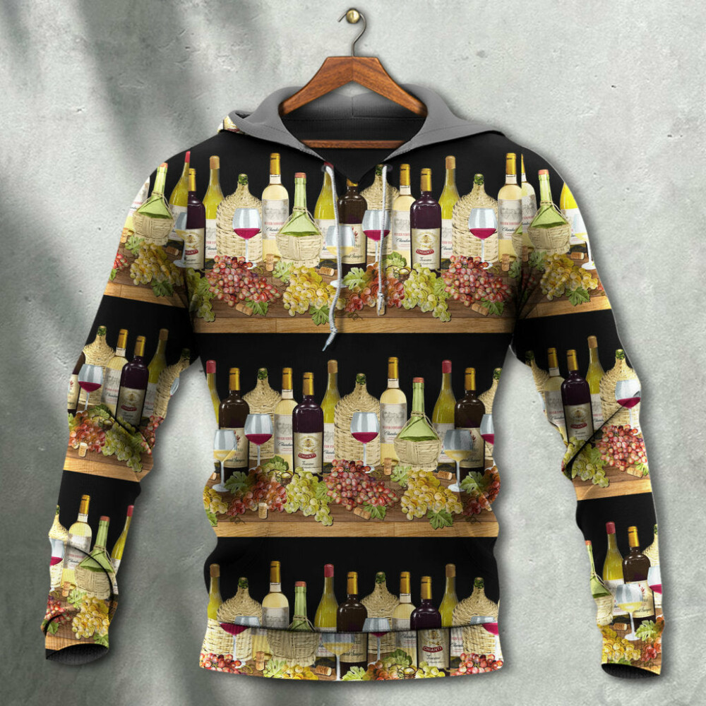 Wine Tasking Border Stripe - Hoodie - Owl Ohh - Owl Ohh