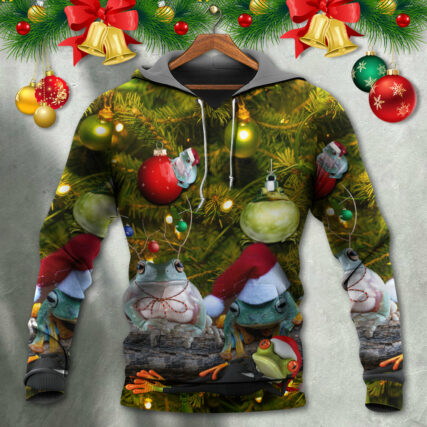 Christmas Frog Merry Christmas Bauble - Hoodie - Owl Ohh - Owl Ohh