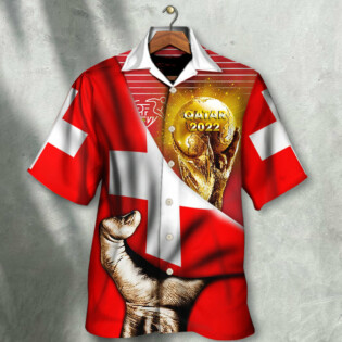 World Cup Qatar 2022 Switzerland Will Be The Champion Flag Vintage - Hawaiian Shirt - Owl Ohh - Owl Ohh