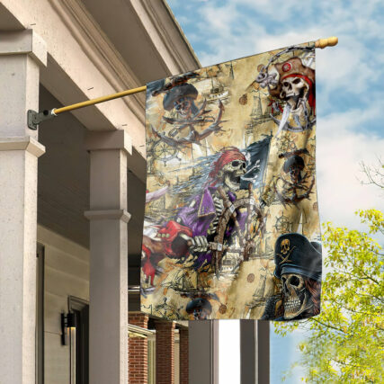 Skull Amazing Pirate Hunting - House Flag - Owl Ohh - Owl Ohh