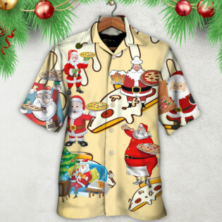 Christmas Santa Eating Pizza. It's Yummy - Hawaiian Shirt - Owl Ohh - Owl Ohh