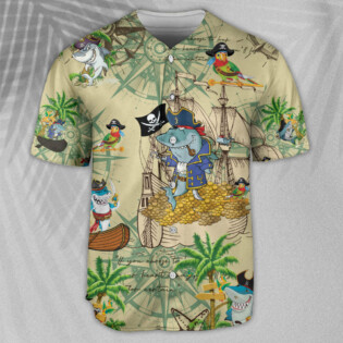 Pirate Shark Amazing Pirate Shark - Baseball Jersey - Owl Ohh