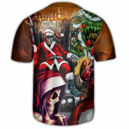 Skull Santa Claus Christmas Cool Style - Baseball Jersey - Owl Ohh - Owl Ohh