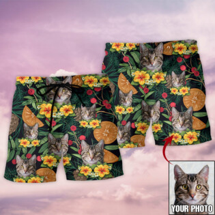 Cat Tropical Various Style Custom Photo - Beach Short - Owl Ohh - Owl Ohh