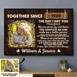 Couple You Complete Me I Love You Custom Photo Personalized - Horizontal Poster - Personalized Photo Gifts - Owl Ohh