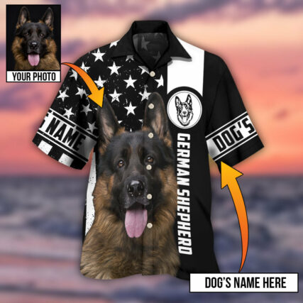 German Shepherd My Lovely Dog Custom Photo Personalized - Hawaiian Shirt - Owl Ohh - Owl Ohh