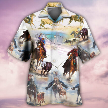 Horse Team Roping Is Importanter - Hawaiian Shirt - Owl Ohh - Owl Ohh