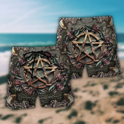 Wicca Halloween Amazing Mystical Witch - Beach Short - Owl Ohh - Owl Ohh