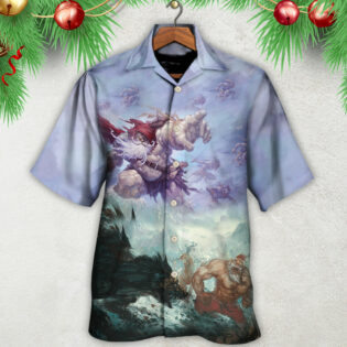 Christmas Santa Dark World Battle - Hawaiian Shirt - Owl Ohh - Owl Ohh