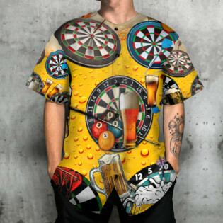 Dart And Beer Love Life Style - Baseball Jersey - Owl Ohh - Owl Ohh