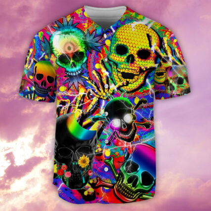 Skull Sweet Skull Say Hi - Baseball Jersey - Owl Ohh - Owl Ohh