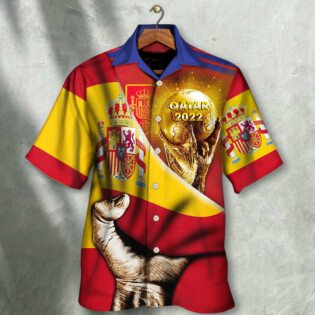 World Cup Qatar 2022 Spain Will Be The Champion Flag Vintage - Hawaiian Shirt - Owl Ohh - Owl Ohh