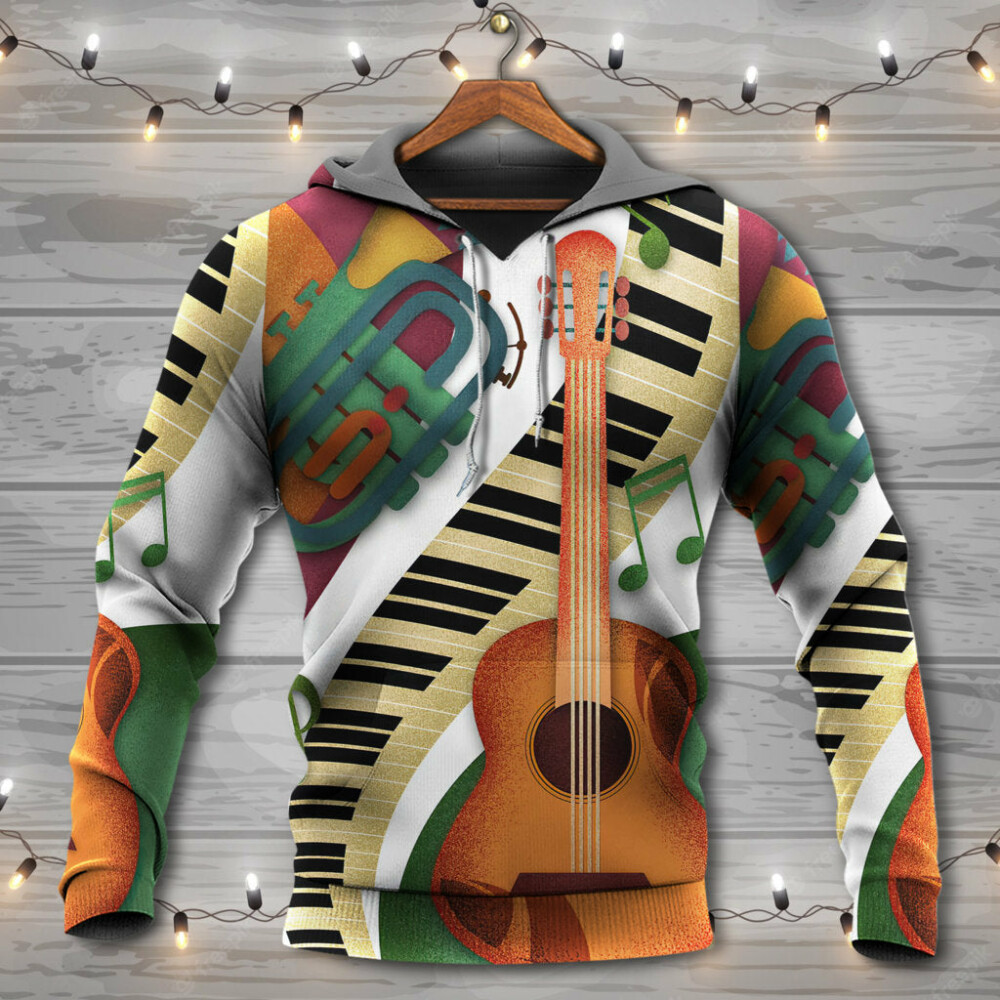 Guitar Vintage Classic Musician - Hoodie - Owl Ohh - Owl Ohh