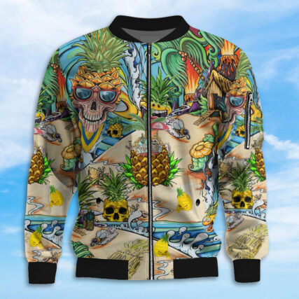 Skull Pineapple Fruit Amazing - Bomber Jacket - Owl Ohh - Owl Ohh