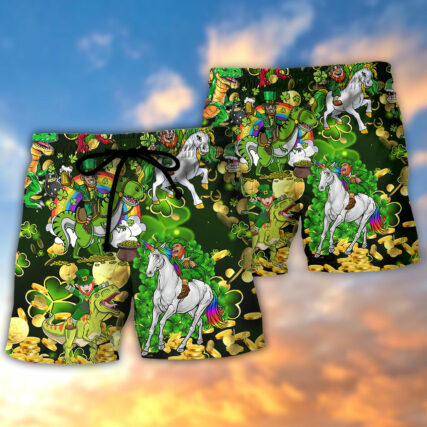 Irish Horse Saint Patrick Beer Brothers - Beach Short - Owl Ohh - Owl Ohh